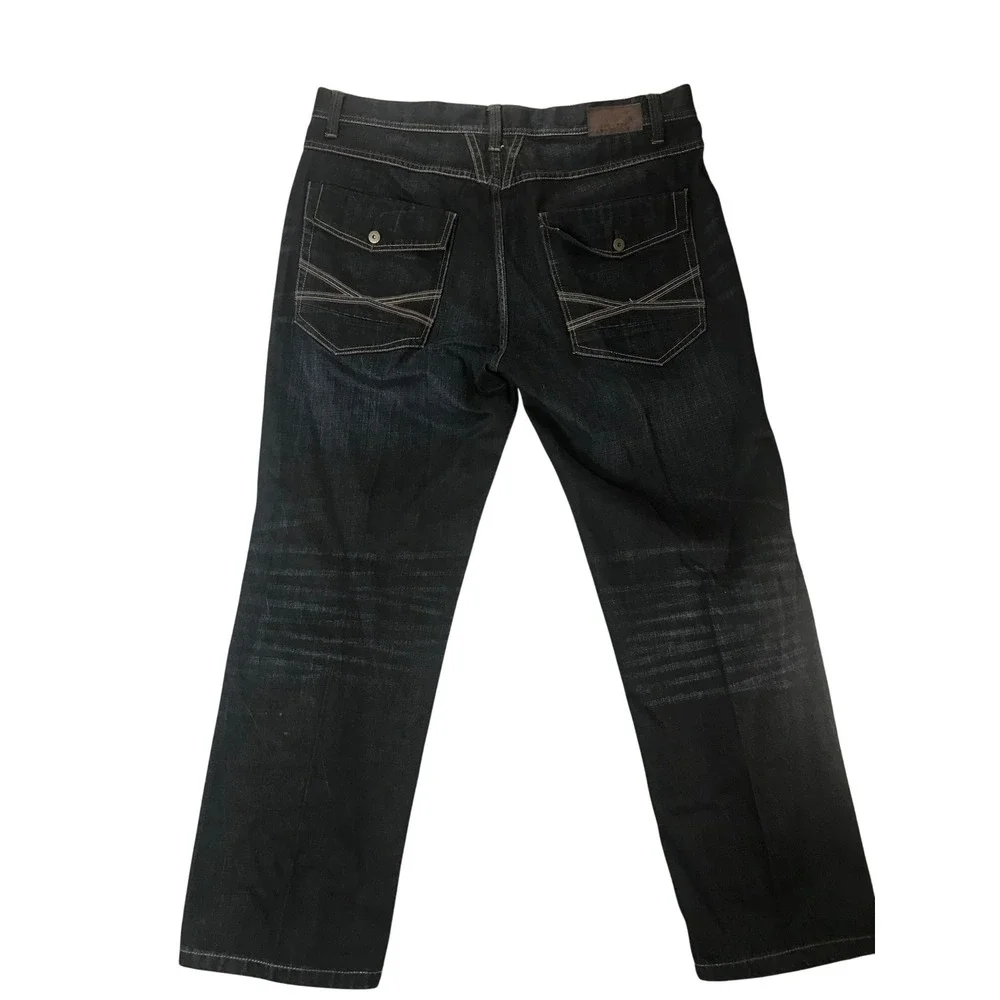 Marithe Francois Girbaud Blue X Edge Jeans Men 41x31 Relaxed Fit Dark Wash Denim